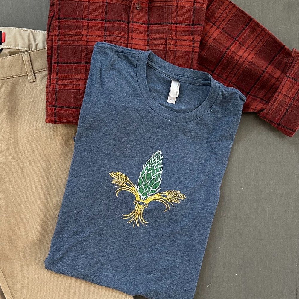 Next Level Men's lightweight casual tshirt from NOLA Brewing Co, blue - SZ large